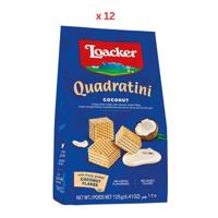 Loacker Quadratini Coconut Wafer 12 X 125Gms (UAE Delivery Only)