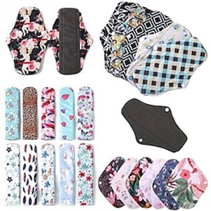 Reusable Pads, Feminine Pad, Women's Period Products, Bamboo Charcoal Reusable Heavy Flow Menstrual Cloth Pads miniinthebox