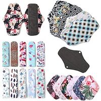 Reusable Pads, Feminine Pad, Women's Period Products, Bamboo Charcoal Reusable Heavy Flow Menstrual Cloth Pads miniinthebox - thumbnail