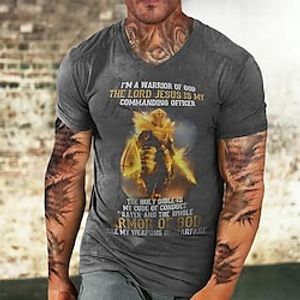 Men's T shirt Tee Graphic Tee Cool Shirt Knights Templar Graphic Prints Crew Neck Hot Stamping Street Vacation Short Sleeves Print Clothing Apparel 32S Fashion Designer Comfortable Lightinthebox