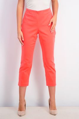 Womens  Petite Chelsea Stretch Twill Cropped Pants  Tuscon Coral