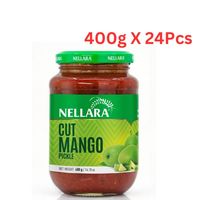 Nellara Cut Mango Pickle 400g Glass Jar (Pack of 24)