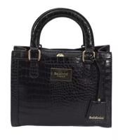 Baldinini Trend Elegant Black Shoulder Bag with Golden Accents (BA-23385)