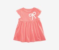 Toddler Girls Bow Tunic Tops  Orange Haze - thumbnail