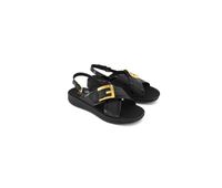 Womens D Koleos F Canvas Synthetic Sandals  Black - thumbnail