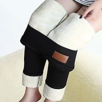 Women's Yoga Pants Fleece Lined Leggings Thermal Warm Tummy Control Butt Lift High Waist Yoga Fitness Gym Workout Cropped Leggings Bottoms Dark Grey Black Combo Light Grey Cotton Fleece Winter Sports Lightinthebox - thumbnail