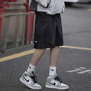 Men's Casual Shorts Techwear Pocket Plain Comfort Breathable Outdoor Daily Going out Fashion Casual Black Beige Lightinthebox