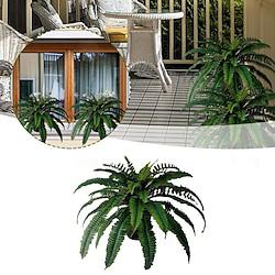 UV Resistant Lifelike Artificial Boston Fern, Artificial Ferns for Outdoors, Faux Ferns Fake Ferns Artificial Plants, Fake Boston Fern for Porch Window Home Decor(38 Leaves) Lightinthebox