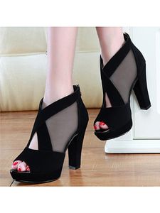 Korean mesh gauze open-toed sandals