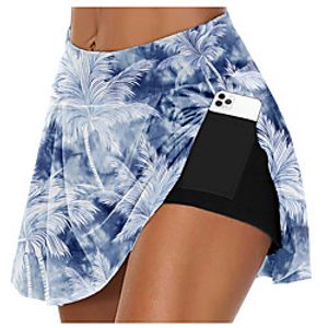 21Grams Women's High Waist Athletic Skort Running Skirt 2 in 1 Running Shorts with Built In Shorts Athletic Bottoms 2 in 1 Side Pockets Summer Fitness Gym Workout Running Training Exercise Quick Dry Lightinthebox