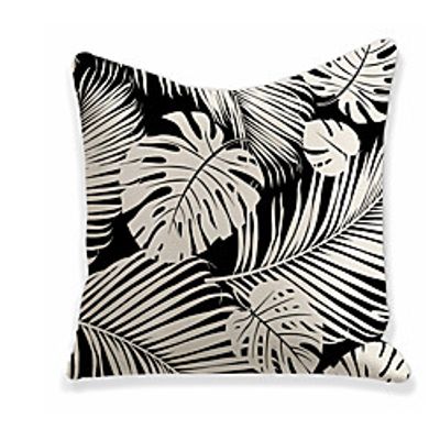 1 pcs Linen Pillow Cover, Print Square Zipper Polyester Traditional Classic miniinthebox