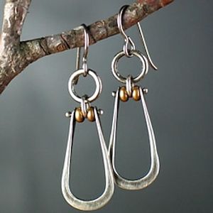 Women's Earrings Retro Precious Personalized Simple Earrings Jewelry Silver For Wedding Party 1 Pair Lightinthebox