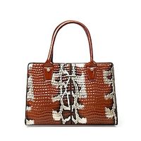 Women's Handbag PU Leather Daily Large Capacity Geometric Crocodile Snake Print Black / White Black Gold miniinthebox Women's Handbag PU Leather Daily Large Capacity Geometric Crocodile Snake Print Black / White Black Gold miniinthebox