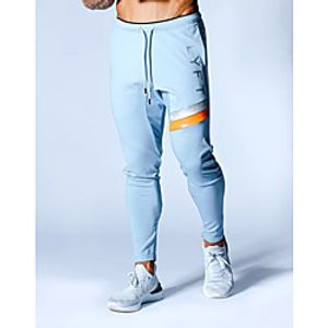 Men's Sportswear Sports Outdoor Sports Casual Sports Pants Sweatpants Pants Letter Full Length Print Black Blue Gray Light Blue miniinthebox