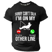 Graphic Fishing Daily Designer Retro Vintage Men's 3D Print T shirt Tee Sports Outdoor Holiday Going out T shirt Black Royal Blue Army Green Short Sleeve Crew Neck Shirt Spring  Summer Clothing Lightinthebox - thumbnail