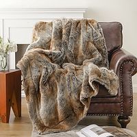 Nordic Faux Fur Blanket Fur Blanket Leather Sofa Blanket Bed Decor Blanket Light Luxury Thickened Blanket Cover Blanket Brown Big Blanket Lightinthebox - thumbnail
