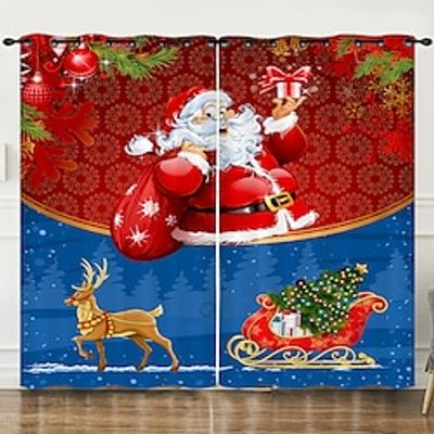 Santa Claus Christmas Curtains Panels for Bedroom,,Home Decor,Christmas Series CurtainsSnowflake Christmas Blackout Curtains miniinthebox Santa Claus Christmas Curtains Panels for Bedroom,,Home Decor,Christmas Series CurtainsSnowflake Christmas Blackout Curtains miniinthebox