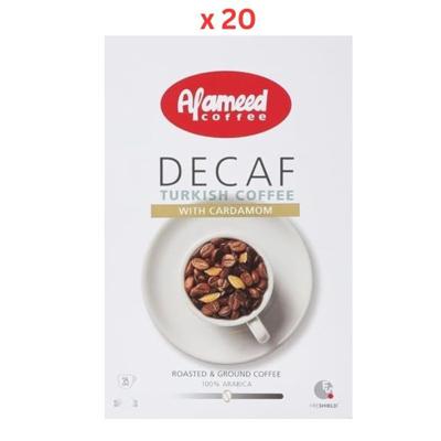 Alameed Decaf Turkish Coffee With Cardamom 250G Pack Of 20