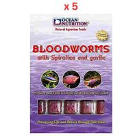 Ocean Nutrition Bloodworms With Spirulina And Garlic 100G Pack Of 5