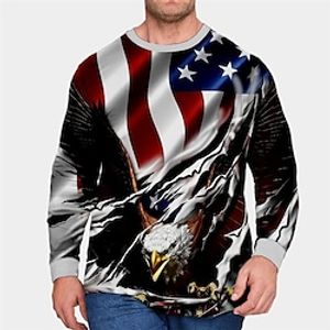 Men's Plus Size T shirt Tee Big and Tall Graphic Prints Crew Neck Spring   Fall Basic Designer Comfortable Big and Tall Outdoor Street Tops Lightinthebox