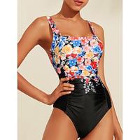 Floral Square Neck Swimsuit Lightinthebox