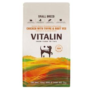 Vitalin Small Breed Chicken Veg & Thyme Dog Dry Food 2KG ( Exp 25/2/2025)