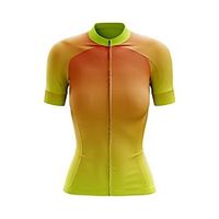 21Grams Women's Short Sleeve Cycling Jersey Summer Spandex Polyester Yellow Gradient Bike Jersey Top Mountain Bike MTB Road Bike Cycling Quick Dry Moisture Wicking Breathable Sports Clothing Apparel Lightinthebox - thumbnail