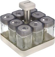 Royalford Spice Rack Set 8 Jars With Revolving Stand - RF10520