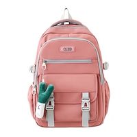 Women's Backpack School Bag Bookbag School Daily Solid Color Oxford Large Capacity Zipper Black Pink Blue Lightinthebox