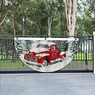 Outdoor Fan-shaped Hanging Flag, 45 X 90 Cm Outdoor Christmas Print Flag Hanging Bunting Flag Banners, Merry Christmas Front Door Hanging Flags for Xmas Party Yard Garden Home Decor miniinthebox Outdoor Fan-shaped Hanging Flag, 45 X 90 Cm Outdoor Christmas Print Flag Hanging Bunting Flag Banners, Merry Christmas Front Door Hanging Flags for Xmas Party Yard Garden Home Decor miniinthebox