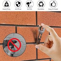 2/8PCS Brick Clips, Brick Clips for Hanging Outdoors Heavy Metal Brick Wall Hangers for Outside Home Decor Brick Hooks for 2-1/4 Inches to 2-3/8 Inches High Bricks Lightinthebox