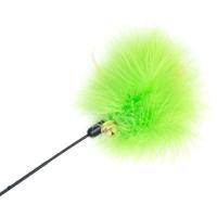 Pawsitiv Interactive Cat Teaser Wand Toy Green Fluffy Ball Small