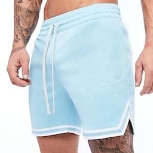 Men's Swim Shorts Swim Trunks Board Shorts Beach Shorts Pocket Drawstring Elastic Waist Plain Comfort Quick Dry Outdoor Daily Going out Fashion Streetwear Black Sky Blue Lightinthebox