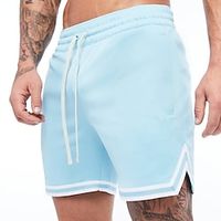 Men's Swim Shorts Swim Trunks Board Shorts Beach Shorts Pocket Drawstring Elastic Waist Plain Comfort Quick Dry Outdoor Daily Going out Fashion Streetwear Black Sky Blue Lightinthebox - thumbnail