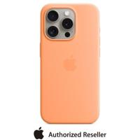 Apple iPhone 15 Pro Silicone Case with Mag Safe | Orange Sorbet