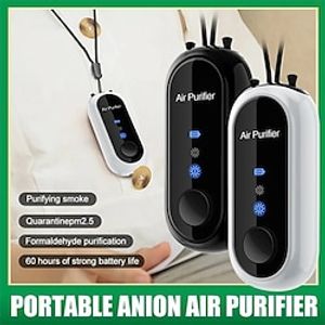 Portable Air Purifier Necklace - Rechargeable Ionizer for Bedroom Car Airplane - Personal Small Air Purifier for Children and Adults - Breathe Clean Air Anywhere miniinthebox