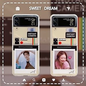 Phone Case For Samsung Galaxy Flip Z Flip 4 Z Flip 3 Portable Flip Dustproof Cartoon PC miniinthebox