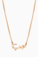 "Hob/ Love" Diamond Necklace in 18kt Rose Gold - thumbnail