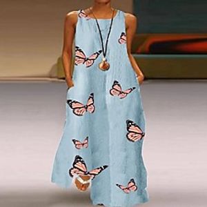 Women's Strap Dress Midi Dress Purple Yellow Blushing Pink Green Sky Blue White Sleeveless Florals Spring Summer Casual 2021 S M L XL XXL 3XL 4XL 5XL Lightinthebox