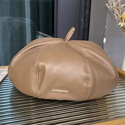Hats Headwear leatherette Beret Hat Casual Holiday Retro Elegant With Pure Color Splicing Headpiece Headwear Lightinthebox Hats Headwear leatherette Beret Hat Casual Holiday Retro Elegant With Pure Color Splicing Headpiece Headwear Lightinthebox