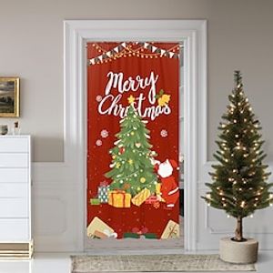 Christmas Decorations Door Cover, 1 Panel Door Curtain with Santa Claus or Snowman Pattern Home Xmas Decor for Living Room, Kitchen, Outdoor Lightinthebox