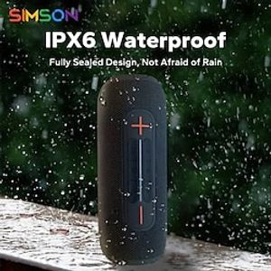 S600 Portable Wireless Speakers (Voice Call) With IPX6 Waterproof 3D Surround Sound Dual Speakers 12H Battery Life Small And Lightweight Outdoor Card Wireless BT Speakers Supports TF Card TWS Spe Lightinthebox