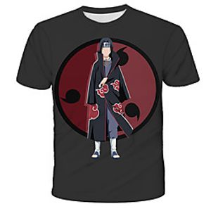 Inspired by Naruto Uchiha Sasuke Anime Cartoon 100% Polyester 3D Harajuku Graphic Kawaii T-shirt For Women's / Men's miniinthebox