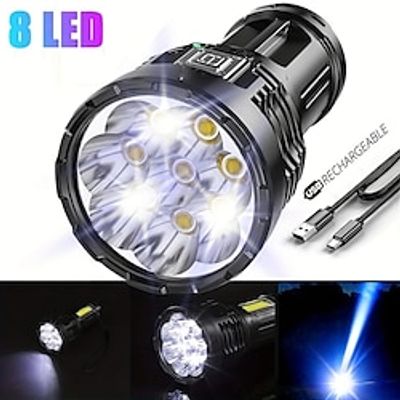 USB Rechargeable 30W LED Torch Light 4500LM Brightness for Camping Hiking and Emergencies Handheld Flashlight Lightinthebox