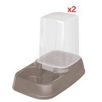 Georplast Eat & Drink Dispenser 8L Grey (Pack of 2)