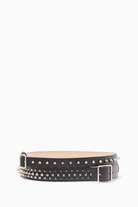 Studded Leather Double Belt
