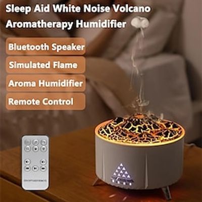 Simulation Flame Diffuser Humidifier Volcano Lamp  Air Cloud Humidifier Premium Essential Oil Diffuser With Remote Control Timer And Auto Shutoff Safety Switch(Not include essential oils) Lightinthebox