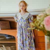 Kids Girls' Dress Graphic Short Sleeve Formal Performance Party Fashion Cute Cotton Summer Spring 2-13 Years color Lightinthebox