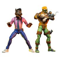 Neca Teenage Mutant Ninja Turtles Cartoon Series - Rat King Vs Vernon 2-Pack 7 Inch Action Figures