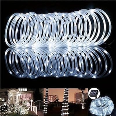 1 Roll LED Outdoor Solar Rope String Lights, 8 Modes LED Fairy Light, Waterproof Tube Lamp, For Garden Wedding Patio Decor Christmas Decorations Lightinthebox